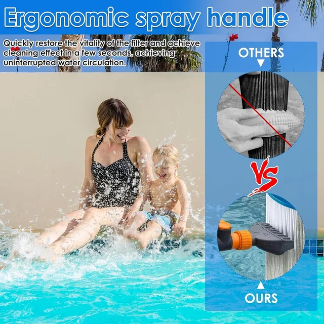 Pool Filter Cartridge Cleaner Nozzle – High-Pressure Multi-Jet Spray