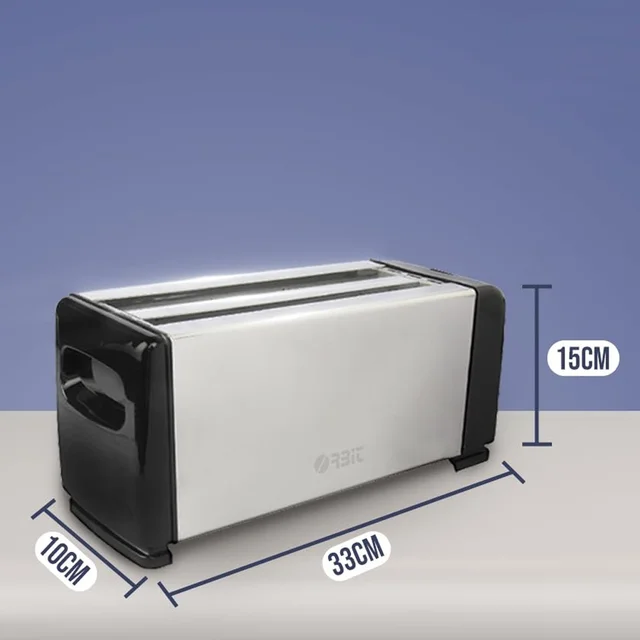 Pop-Up Toaster 1200W – 4-Slice Adjustable Browning Stainless Steel