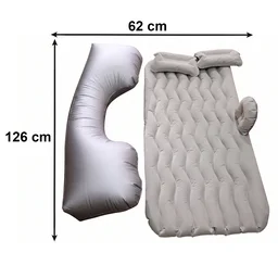 Portable Car Air Mattress – Foldable with Pump & Pillows for Road Trips, Car Sofa