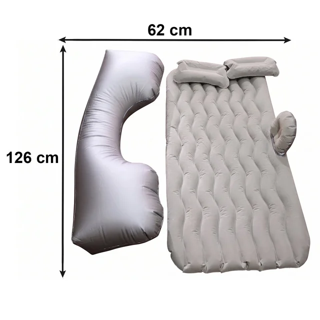Portable Car Air Mattress – Foldable with Pump & Pillows for Road Trips, Car Sofa