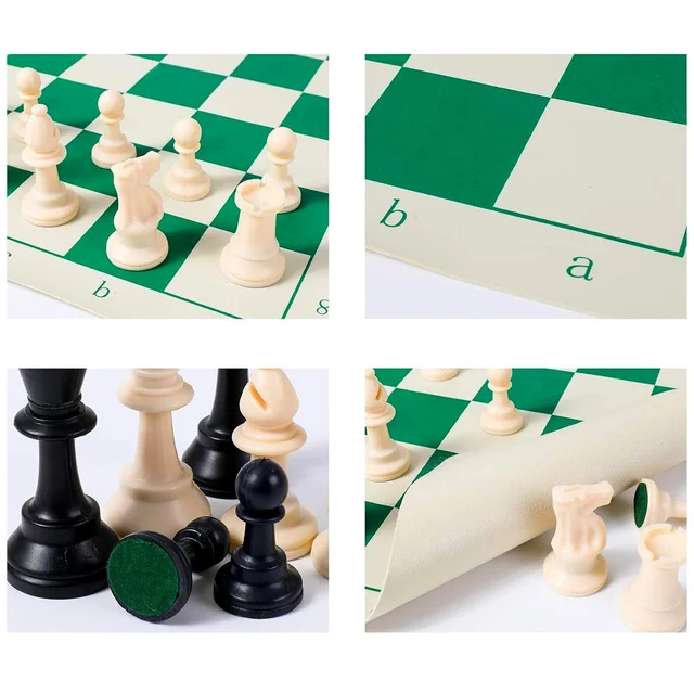 Portable Chess Set – Big, Foldable, Travel-Friendly Vinyl Board