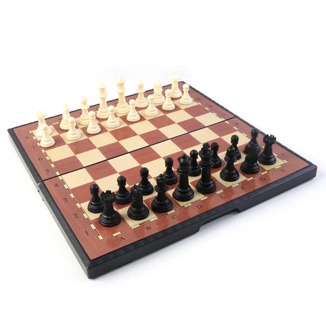 Portable Chess Set – Foldable, Travel-Friendly Vinyl Board with Plastic Pieces