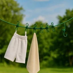 Portable Clothes Drying Rope – Elastic with 12 Clips | FERVENT