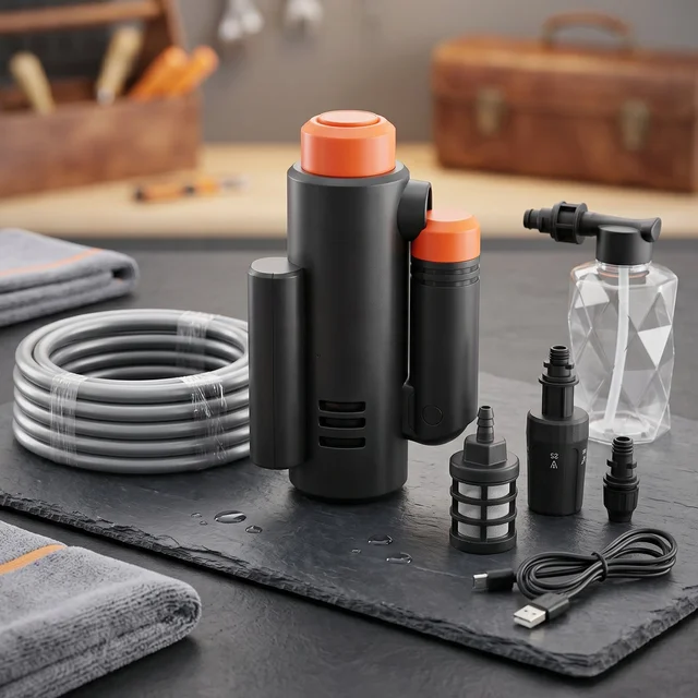 Portable Cordless Car Washer – High Pressure Cleaning Kit