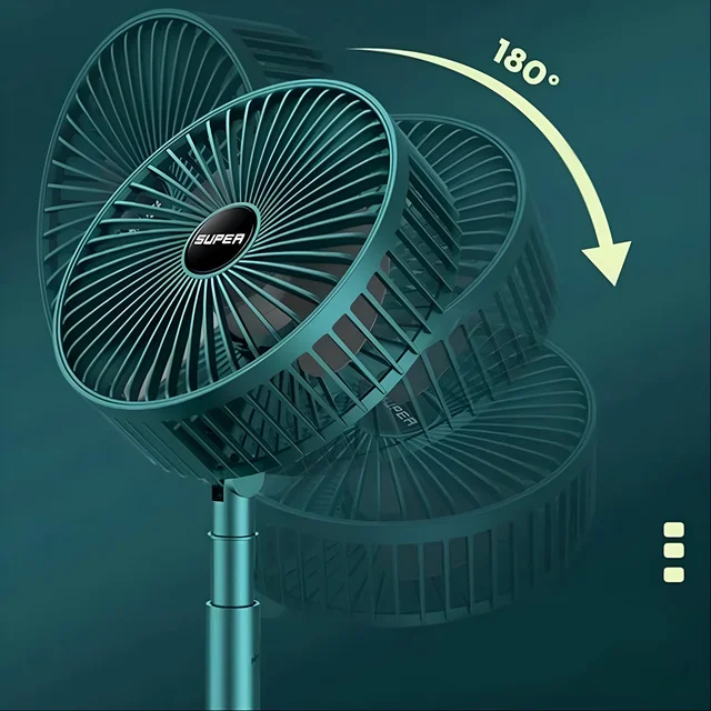 Portable Desktop Fan – Adjustable, Silent, Foldable | Velvet Wellness