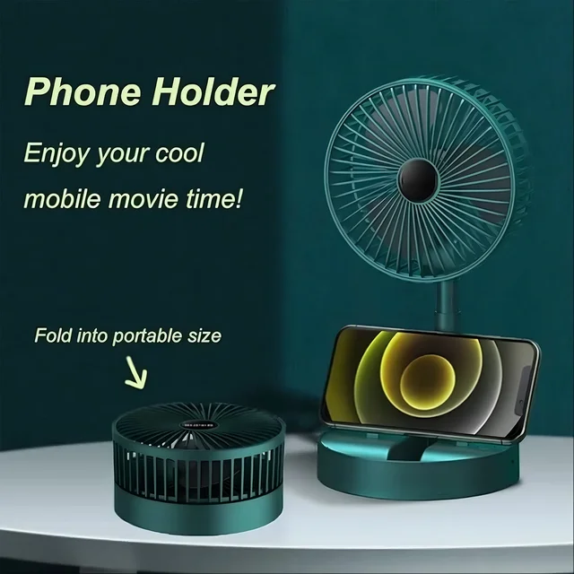 Portable Desktop Fan – Adjustable, Silent, Foldable | Velvet Wellness