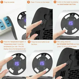 Portable Electric Heater – Compact 500W Fan | Dabster