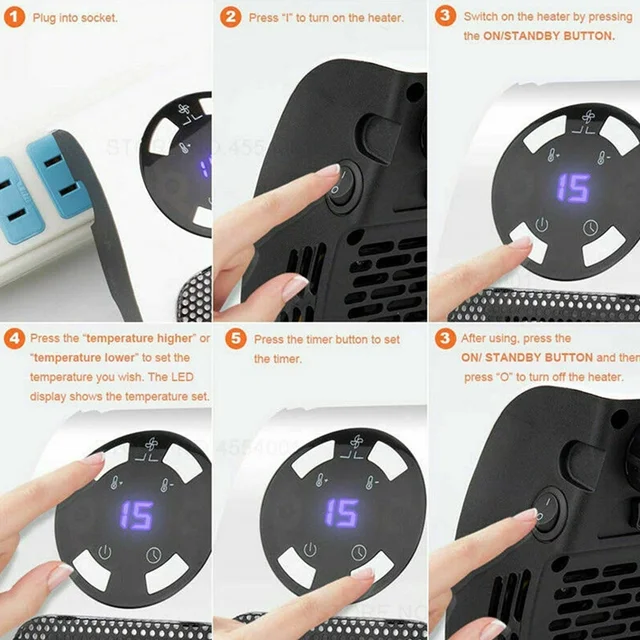 Portable Electric Heater – Compact 500W Fan | Dabster