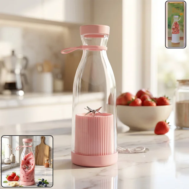 Portable Electric Juicer – Compact, USB Rechargeable & Easy to Use
