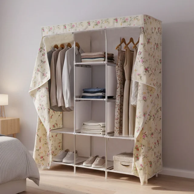 Portable Fabric Wardrobe Closet – 8 Spacious Compartments & Foldable Design