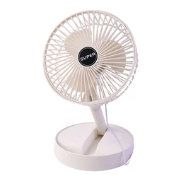 Portable Foldable USB Desktop Fan with Adjustable Height Stand (1 Pc)