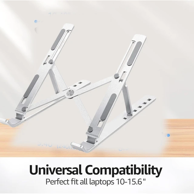 Portable Laptop Stand – 6-Angle Metal Riser for Desk | Wiregenix
