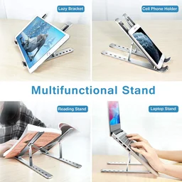 Portable Laptop Stand – 6-Angle Metal Riser for Desk | Wiregenix