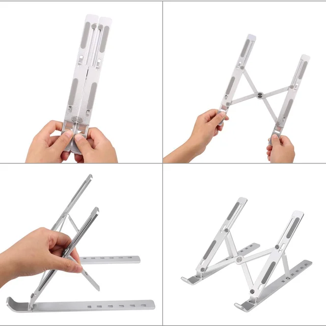 Portable Laptop Stand – 6-Angle Metal Riser for Desk | Wiregenix