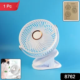 Portable Mini Fan – USB Rechargeable Clip-On Fan with Adjustable Speed