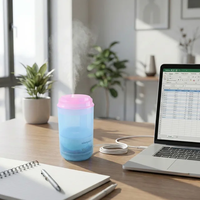 Portable Mini Humidifier – USB Essential Oil Diffuser | VoltDesk
