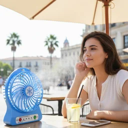 Portable Mini Table Fan – Rechargeable with Detachable Battery