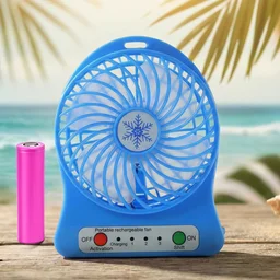 Portable Mini Table Fan – Rechargeable with Detachable Battery