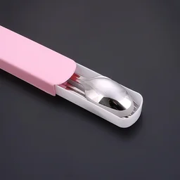 Portable Stainless Steel Cutlery Set – Durable 4-Pc Travel Utensils