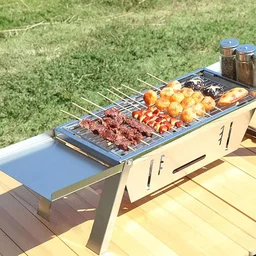 Portable Stainless Steel Grill – Compact Outdoor BBQ Solution