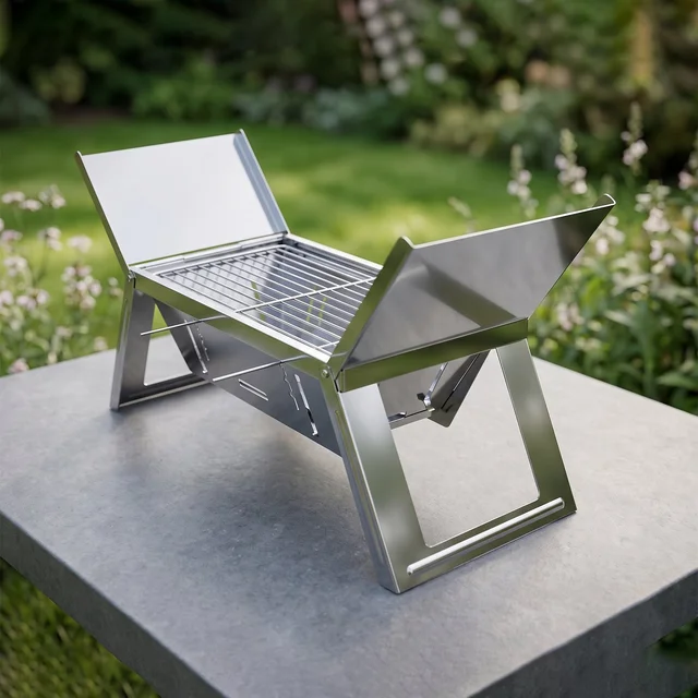 Portable Stainless Steel Grill – Compact Outdoor BBQ Solution