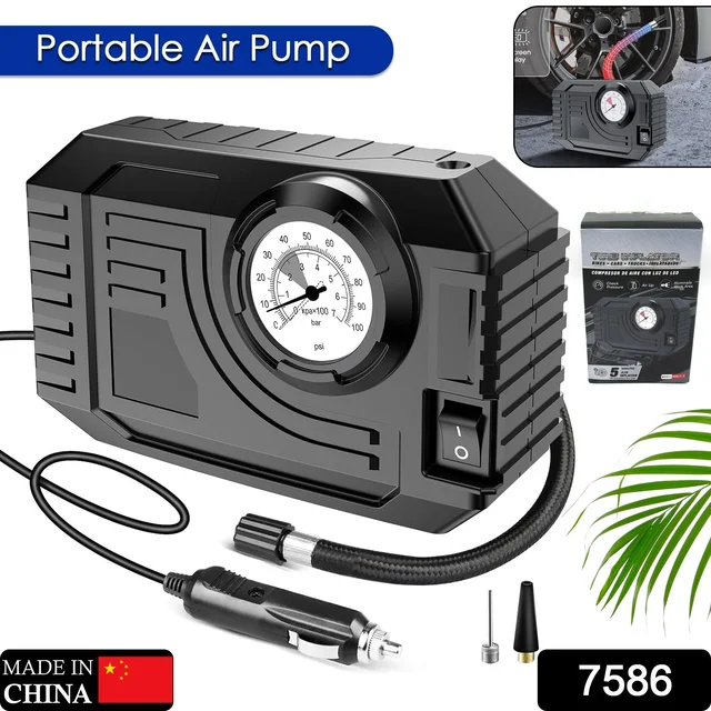 Portable Tire Inflator – 12V Air Compressor with Gauge | RaceVault