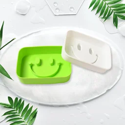 Portable Travel Soap Dish Box – Cute Smiley Face & Draining Design
