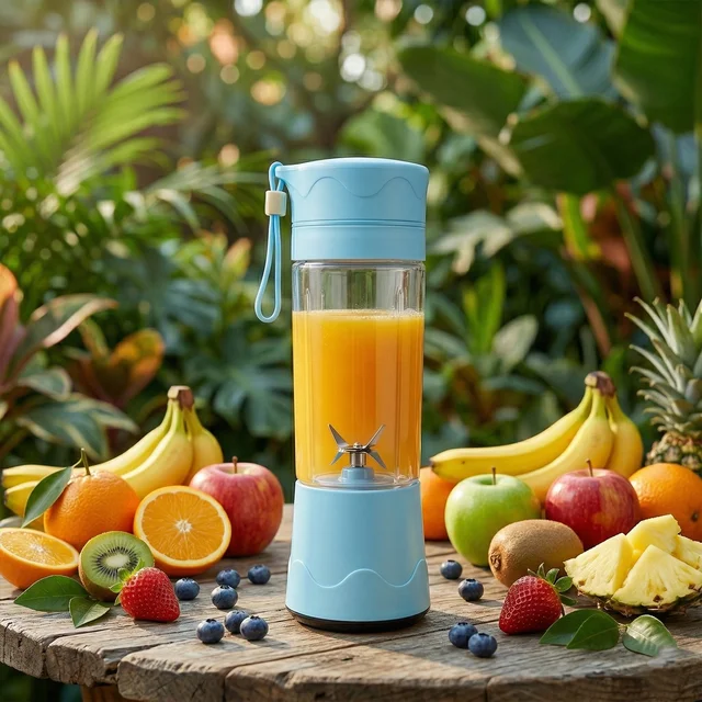 Portable USB Rechargeable Juicer Blender – Travel-Friendly & Efficient