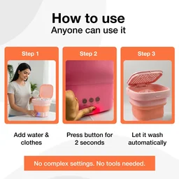 Portable Washing Machine – Foldable Mini Washer | Velvet Wipe
