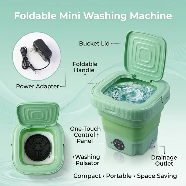 Portable Washing Machine – Mini Folding Washer for Delicates |