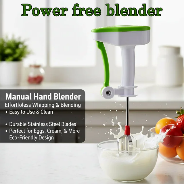 Power Free Hand Blender – Stainless Steel Whisk | Dabster