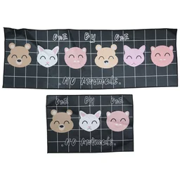 Printed Anti Slip Floor Mat Set – Safe & Decorative for Home