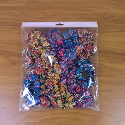 Printed Fabric Hair Scrunchies – Set of 12 Stylish Prints