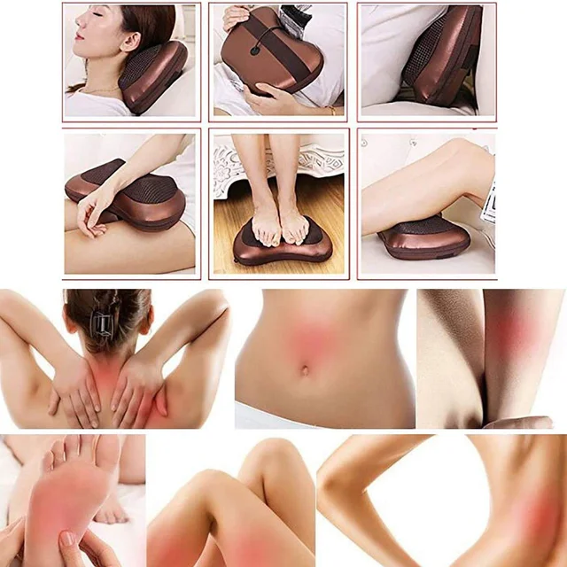 Professional Massage Pillow – Heat & Rollers | Velvet Wellness