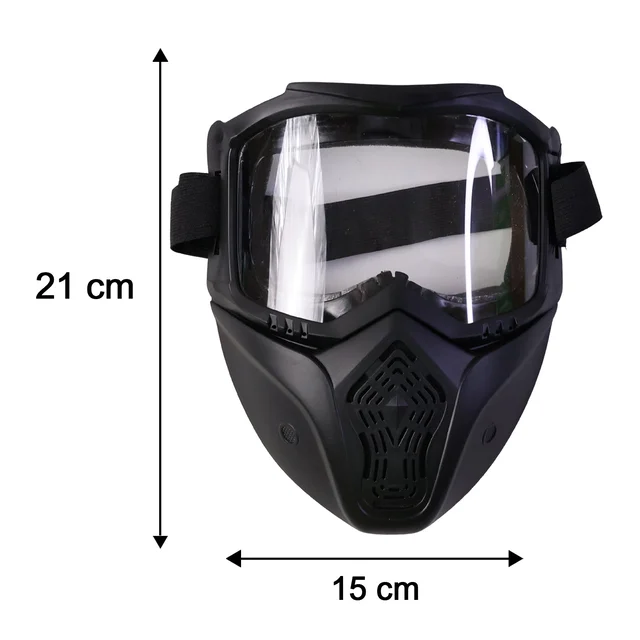 Protective Bike Goggle Face Mask – Detachable Shield for Outdoor Safety