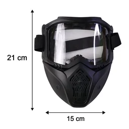 Protective Bike Goggle Face Mask – Detachable Shield for Outdoor Safety