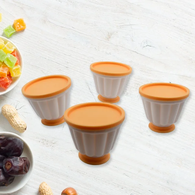 Pudding Molds – Set of 4 with Lids for Desserts | Bake & Dwell