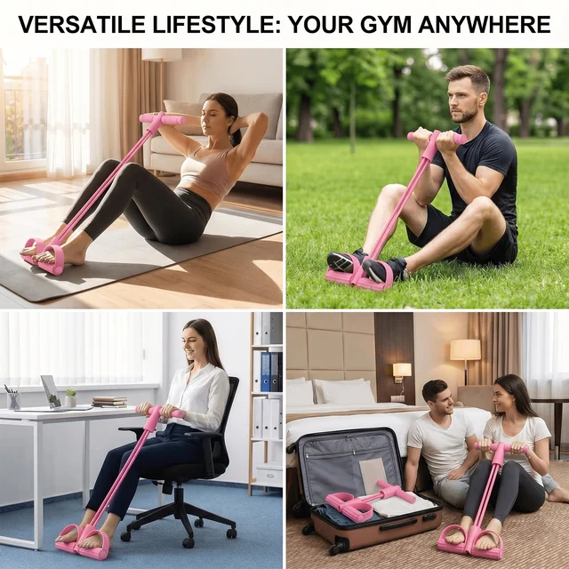 Pull Rope Resistance Exerciser – Full Body Workout at Home