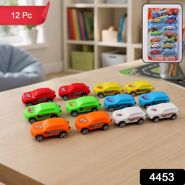 Pull-Back Toy Cars Set of 12 – Vibrant & Safe for Kids Under 3