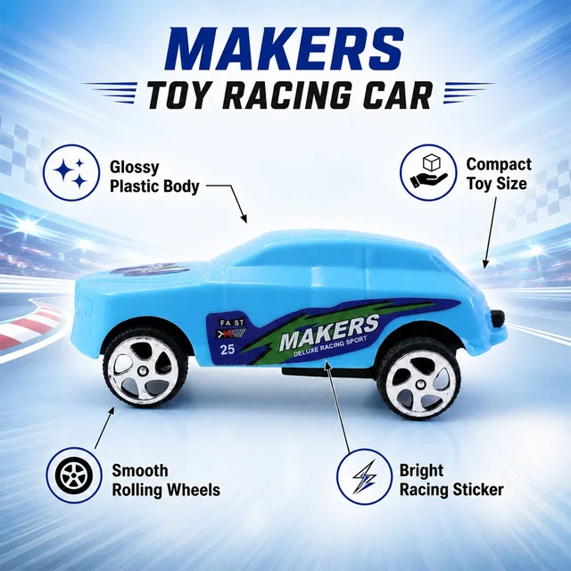 Pull-Back Toy Cars Set of 12 – Vibrant & Safe for Kids Under 3