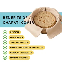 Pure Cotton Roti Mate Cloth – Soft, Foldable Chapati Cover 51×51 cm