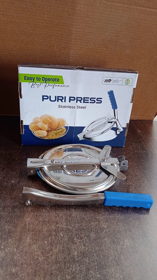 Puri Press Maker – Stainless Steel with Non-Slip Handle | Styleva