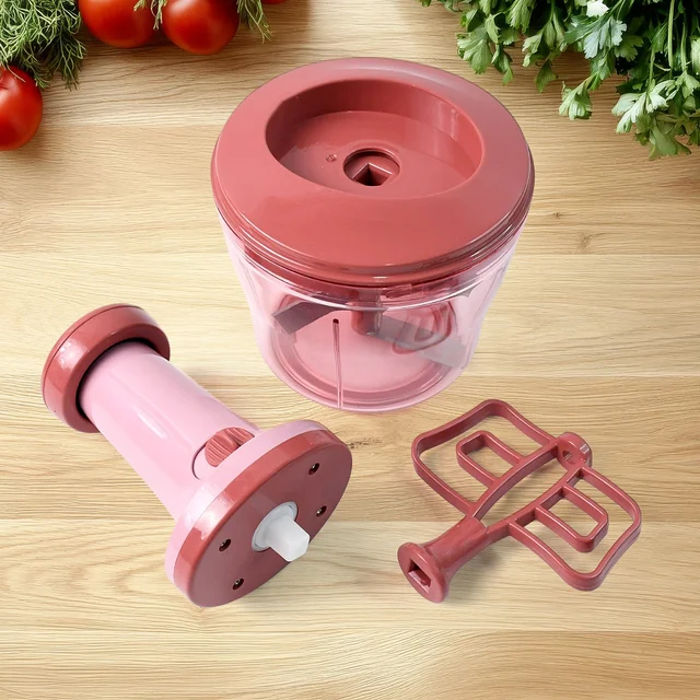 Push Chopper 1000ml – Sharp Stainless Steel Blades, Easy Prep