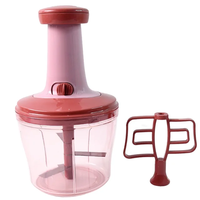 Push Chopper 1000ml – Sharp Stainless Steel Blades, Easy Prep