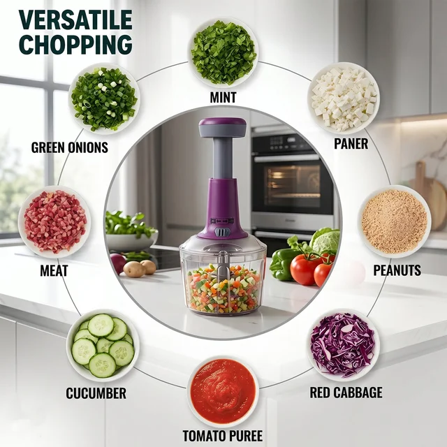 Push Chopper 1100 ML – Efficient Manual Vegetable Slicer