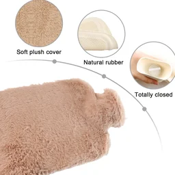 PVC Hot Water Bag – Soft Fur Cover for Pain Relief & Warmth
