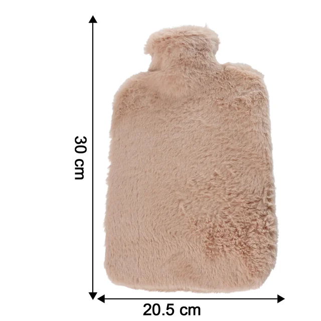 PVC Hot Water Bag – Soft Fur Cover for Pain Relief & Warmth