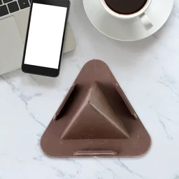 Pyramid Brown Mobile Stand – Adjustable 3-Angle Phone Holder