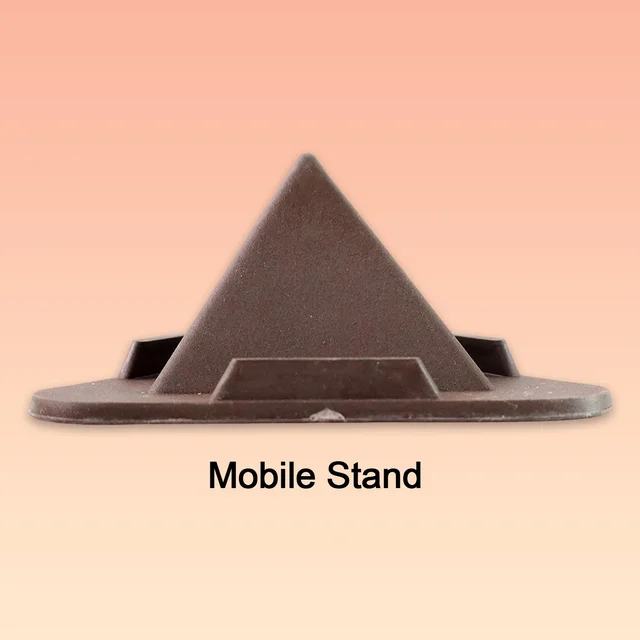 Pyramid Brown Mobile Stand – Adjustable 3-Angle Phone Holder