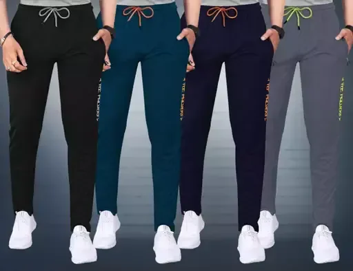 Stylish Men Track Pant Pack OF -4 Mo - XL